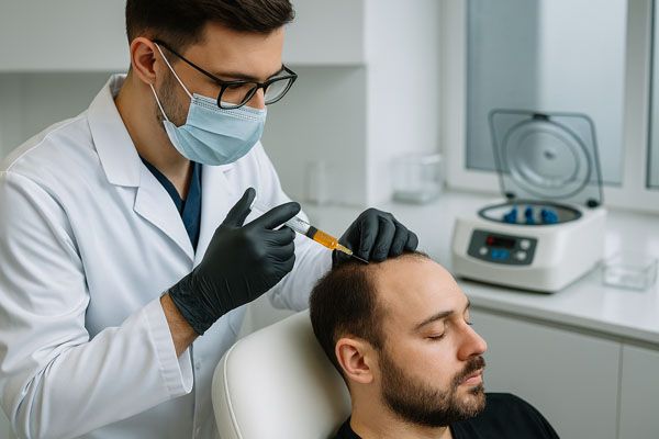 Trattamento PRP per stimolare la ricrescita naturale dei capelli eseguito da tricologi Turchia esperti in clinica moderna