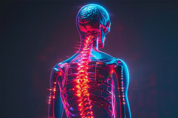Diagramma 3D dell'interno del corpo umano