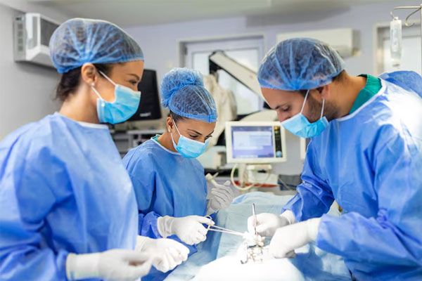 I chirurghi eseguono operazioni Quirofano