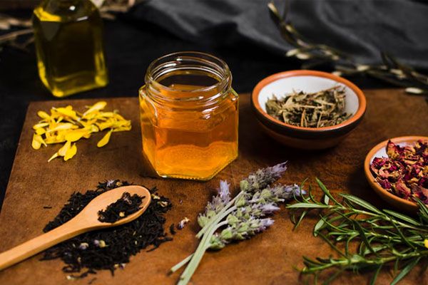 raccolta di ingredienti per la medicina naturale