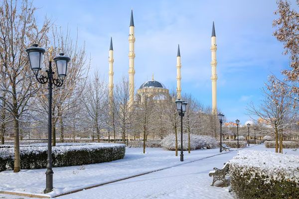 moschea in inverno