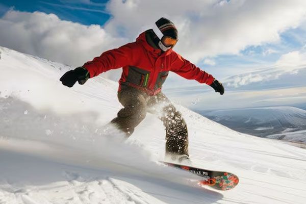 persone che fanno snowboard