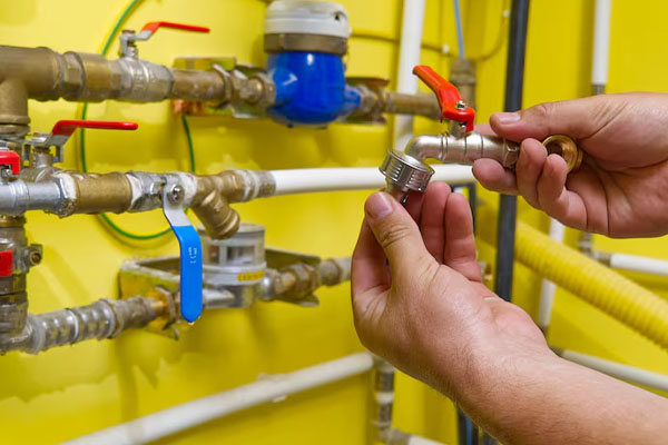 installazione di tubature del gas