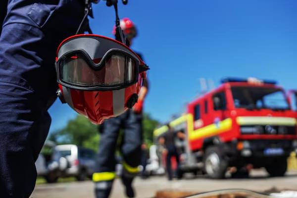 squadra di soccorso in azione