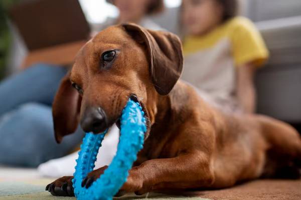Cane sano con i suoi padroni